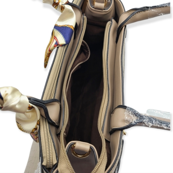 Faux Croc Embossed Satchel Bag - Picture 4 of 5